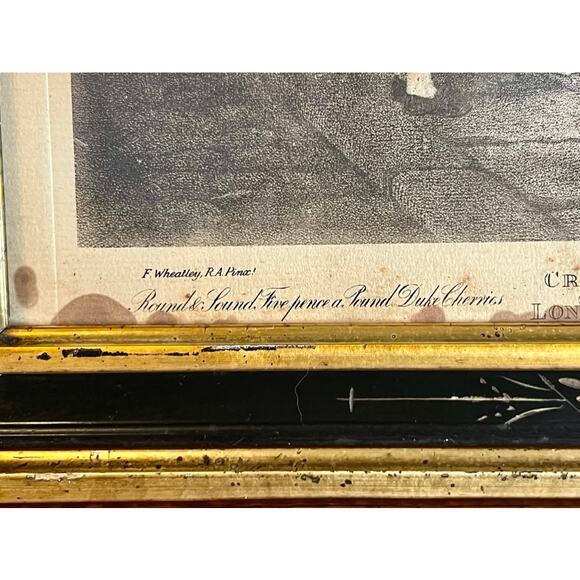 Antique Engraving in Victorian Shadow box Frame-Cries of London-16x14-Trades Art - Picture 5 of 10